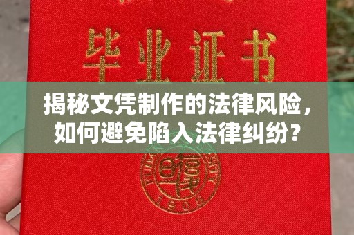 大通揭秘文凭制作的法律风险，如何避免陷入法律纠纷？